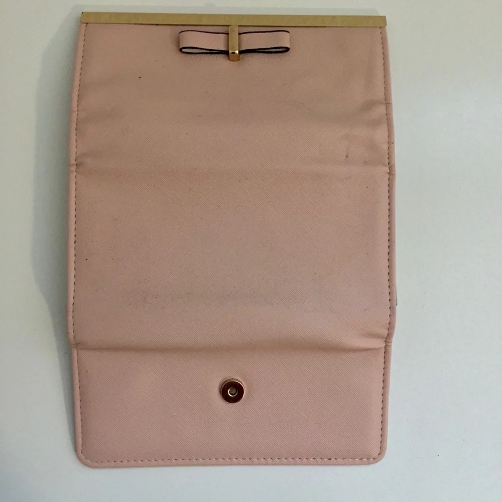 Women's Pink Accent Wallet Clutch